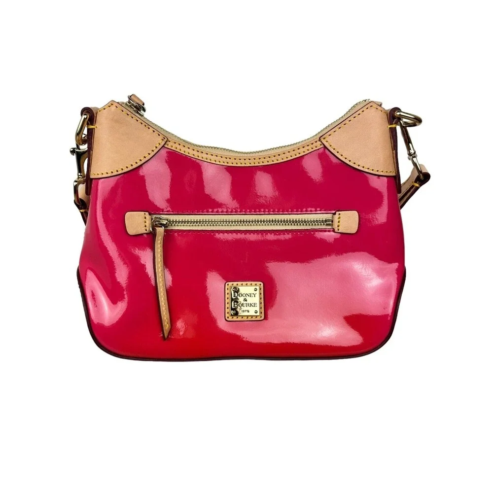 Dooney & Bourke Pink‎ Patent Leather Small Hobo Bag